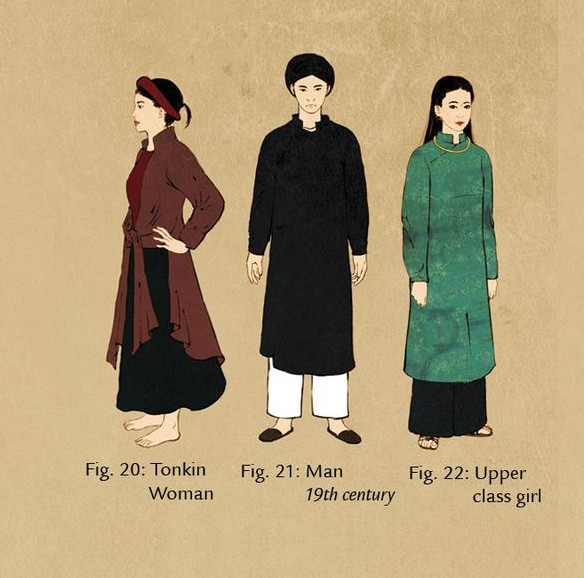 Trang phục dành cho phụ nữ Bắc kỳ, đàn ông thế kỷ 19 và những cô gái thượng lưu